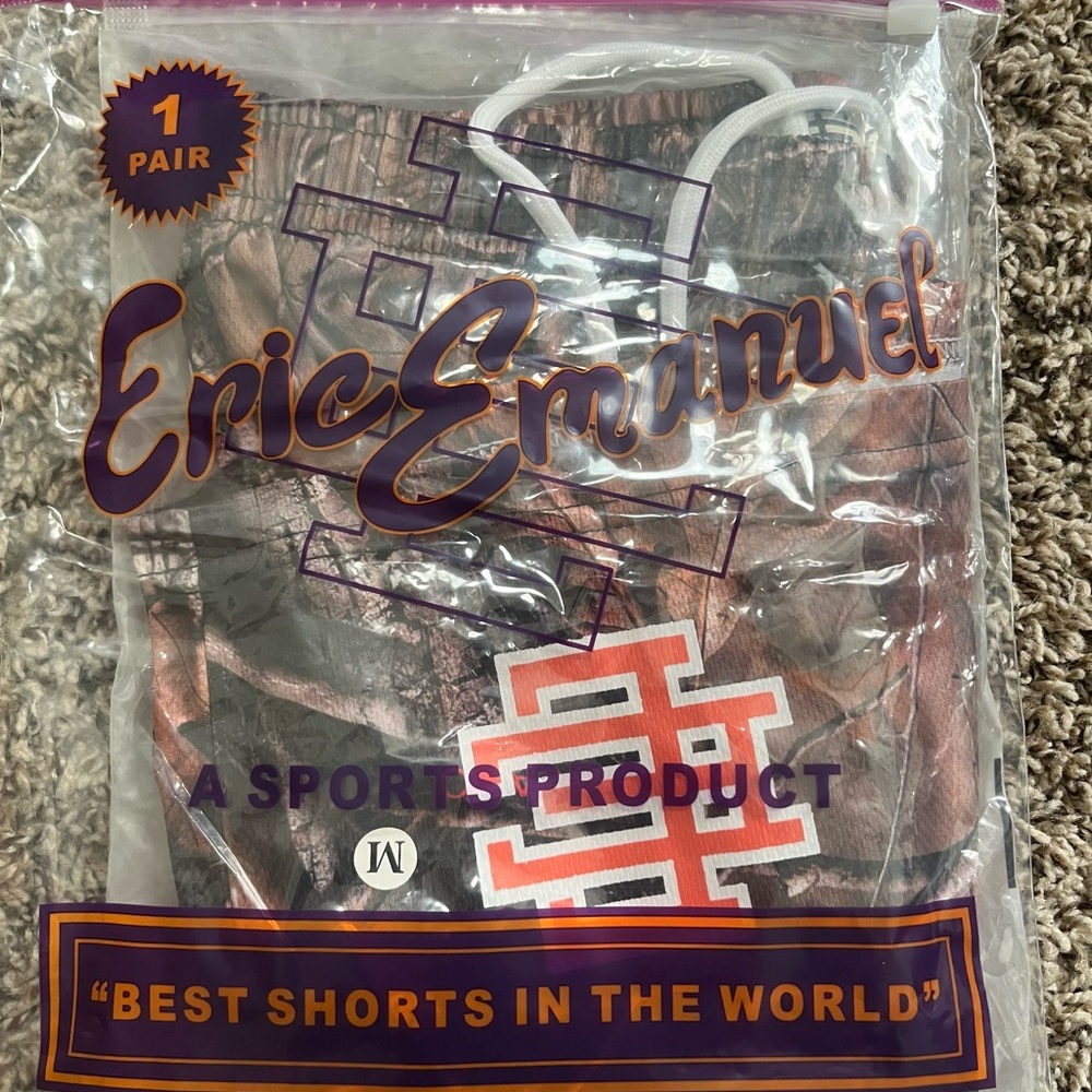 Eric Emanuel Camo And Orange Patterned Shorts
